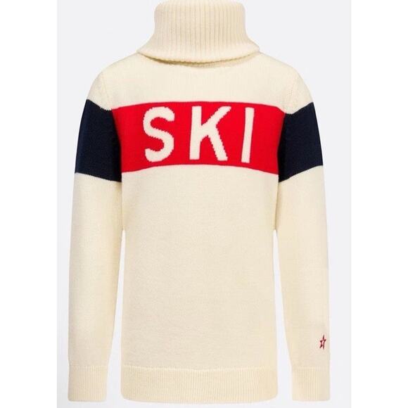 PERFECT MOMENT Kids Cream 'Ski' Merino Wool Turtleneck Sz 8 NWT $225 - Picture 1 of 16